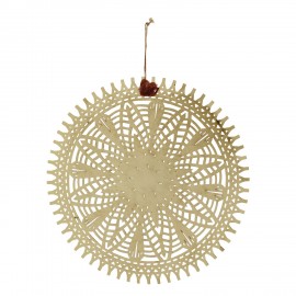 decoration murale disque ajouré metal dore laiton madam stoltz