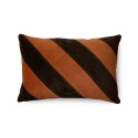 coussin salon canape velours raye chic brique orange chocolat hk living