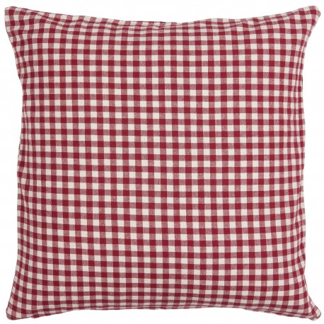 grande housse de coussin carre petits carreaux rouge blanc ib laursen