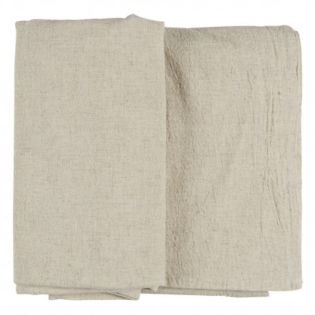 nappe carree unie beige coton lin naturel ib laursen
