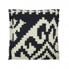 grande housse coussin coton epais graphuique noir blanc house doctor