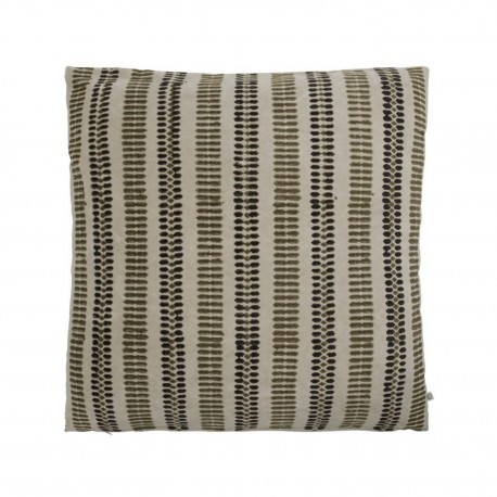 grand coussin salon velours motif graphique moutarde house doctor