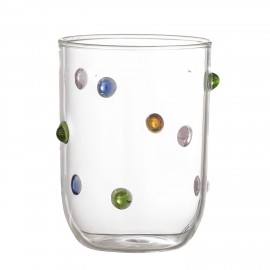 Verre à eau soufflé décoré Bloomingville Thalia