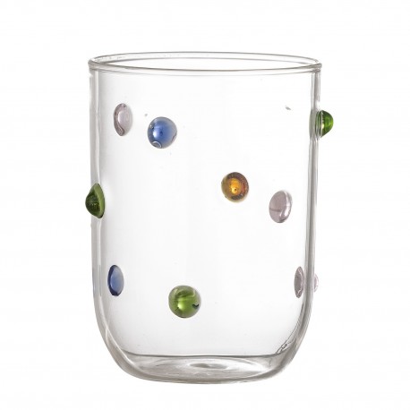 Verre à eau soufflé décoré Bloomingville Thalia