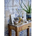 cache pot artisanal emaille bleu bloomingville imoa