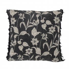 Coussin coton recyclé fleuri Bloomingville Mali
