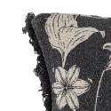 grand coussin coton recycle noir fleuri bloomingville mali