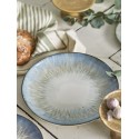 grande assiette plate gres emaille bleu organique bloomingville calen