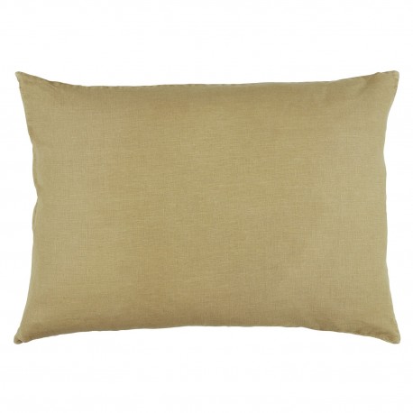 ib laursen housse coussin rectangulaire lin jaune moutarde 50 x 70 cm
