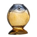 vase poisson verre jaune dore bloomingville varga
