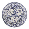 assiette orientale plate bleu gres peint main bloomingville karlie