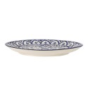 assiette orientale plate bleu gres peint main bloomingville karlie