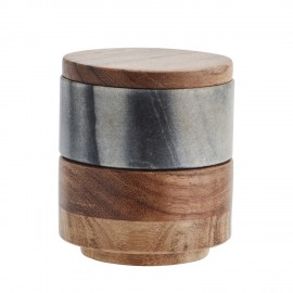 boite ronde de conservation marbre gris couvercle madam stoltz