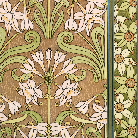 petite affiche art deco narcisses the dybdahl daffodil