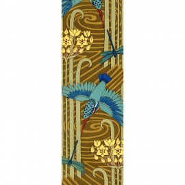 Affiche art déco verticale The Dybdahl Kingfisher and Dragonfly