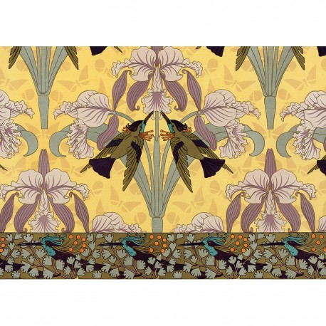 affiche art deco oiseaux colibri the dybdahl