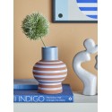 vase design raye bleu terracota bloomingville lindir