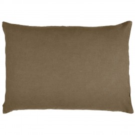housse coussin lin rectangulaire chocolat marron ib laursen