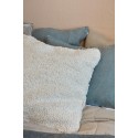 grande housse coussin poilu tufte moelleux blanc coton ib laursen
