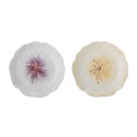 assiette forme petales fleurs mimosa ceramique bloomingville set de 2
