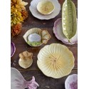 assiette forme petales fleurs mimosa ceramique bloomingville set de 2