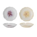 assiette forme petales fleurs mimosa ceramique bloomingville set de 2