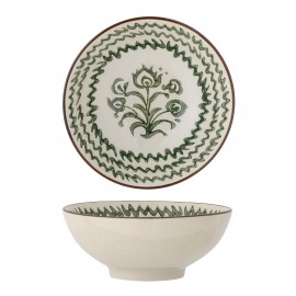 bol ceramqiue peinte motif vert bloomingville heikki