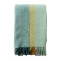 plaid chaud doux laine agneau degrade vert raye franges klippan birka