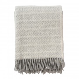 couverture douce chaude laine agneau bio gris clair klippan alm