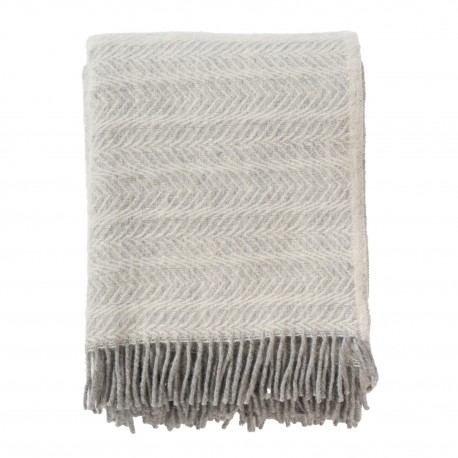 couverture douce chaude laine agneau bio gris clair klippan alm