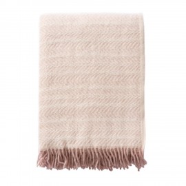 couverture epaisse chaude laine agneau rose pale clair klippan alm