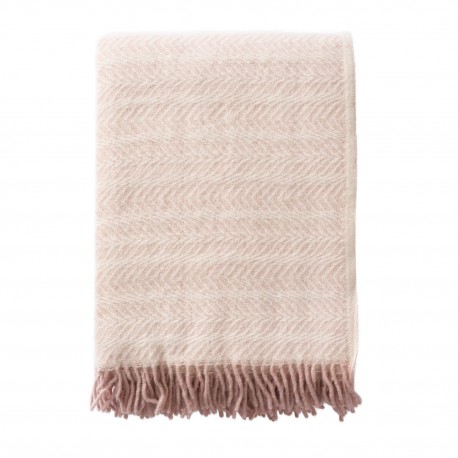 couverture epaisse chaude laine agneau rose pale clair klippan alm