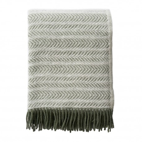 plaid epais chaud laine agneau vert clair pale klippan alm
