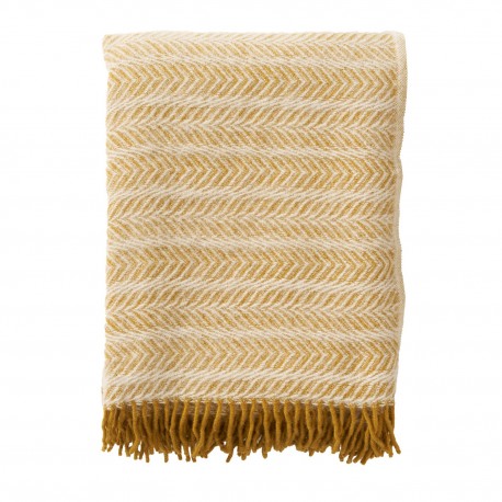 couverture chaude epaisse laine agneau jaune pale klippan alm