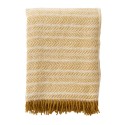 couverture chaude epaisse laine agneau jaune pale klippan alm