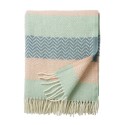 couverture vert pastel rose laine agneau klippan zigzag