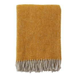 plaid laine suedoise jaune dore klippan vide