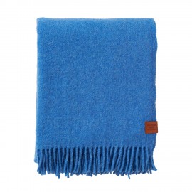 plaid laine recycle bleu klippan true