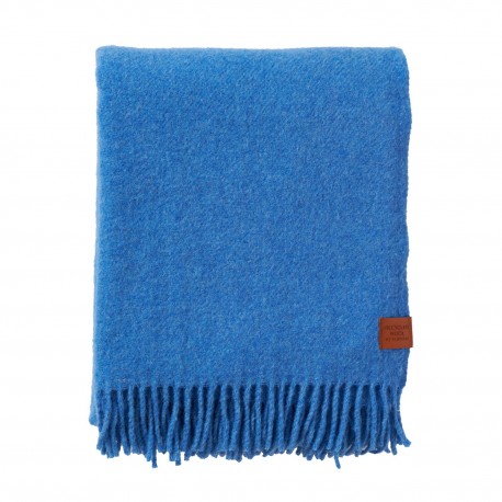 plaid laine recycle bleu klippan true