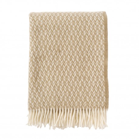 couverture plaid beige laine agneau klippan lovik