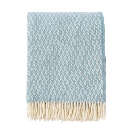 plaid laine bleu poudre pastel klippan lovik