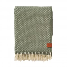 plaid merinos vert olive doux chaud klippan hugo