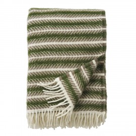 plaid chic raye vert laine agneau biologique klippan oscar