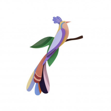 Oiseau de paradis décoratif carton recyclé Studio Roof Bisa