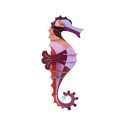 decoration murale marine hippocampe rose studio roof coraline seahorse