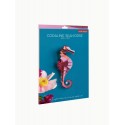 decoration murale marine hippocampe rose studio roof coraline seahorse