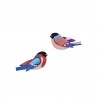 Oiseaux décoratifs carton pinsons Studio Roof Finches set de 2