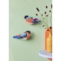 oiseaux muraux decoration carton pinsons studio roof finches
