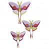 Papillons comète décoration Studio Roof Lilac Comet Butterflies set de 3