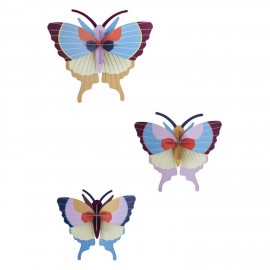 Papillons décoration murale Studio Roof Plum Fringe Butterflies